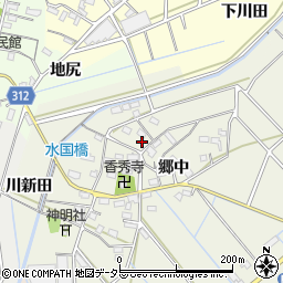 愛知県西尾市八ケ尻町郷中87周辺の地図