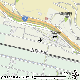 兵庫県相生市若狭野町上松604周辺の地図