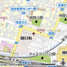 兵庫県姫路市朝日町57周辺の地図