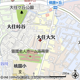 京都府京田辺市大住大欠周辺の地図