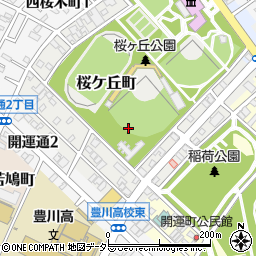 愛知県豊川市桜ケ丘町周辺の地図