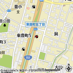 コスモ豊川インターＳＳ周辺の地図