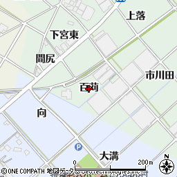 愛知県西尾市野々宮町（百苅）周辺の地図