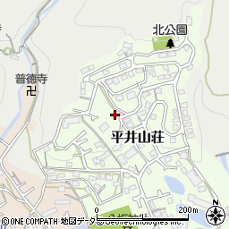 兵庫県宝塚市平井山荘周辺の地図