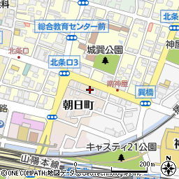 兵庫県姫路市朝日町58周辺の地図