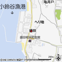 愛知県常滑市小鈴谷（盛田）周辺の地図