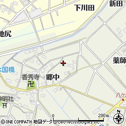 愛知県西尾市八ケ尻町周辺の地図