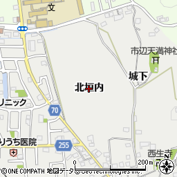 京都府城陽市市辺（北垣内）周辺の地図