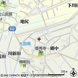 愛知県西尾市八ケ尻町郷中83周辺の地図