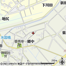 愛知県西尾市八ケ尻町郷中105周辺の地図