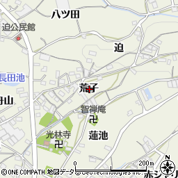 愛知県蒲郡市豊岡町荒子周辺の地図