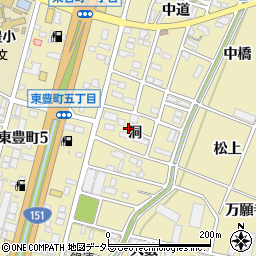 愛知県豊川市谷川町（洞）周辺の地図