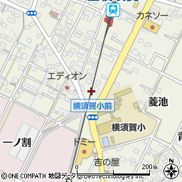 愛知県西尾市吉良町上横須賀上菱池周辺の地図