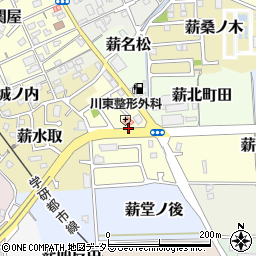 京都府京田辺市薪茶屋前周辺の地図