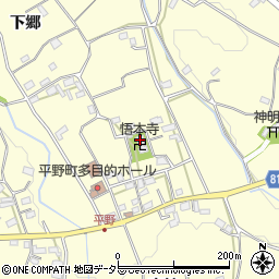 悟本寺周辺の地図