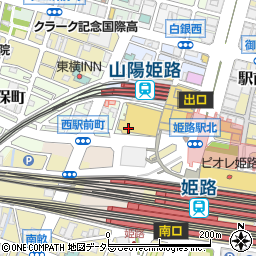 姫路市駅前市役所周辺の地図