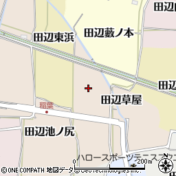 京都府京田辺市田辺草屋周辺の地図