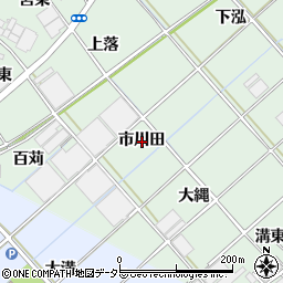 愛知県西尾市横手町市川田周辺の地図