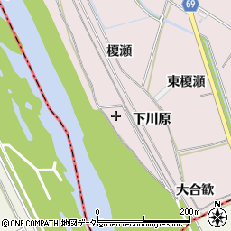 愛知県豊橋市賀茂町下川原周辺の地図