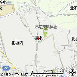 京都府城陽市市辺城下周辺の地図