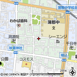 愛知県蒲郡市新井町（南）周辺の地図