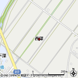 愛知県西尾市吉良町津平西深周辺の地図