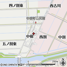 愛知県西尾市中根町中根46周辺の地図