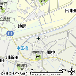 愛知県西尾市八ケ尻町郷中18周辺の地図