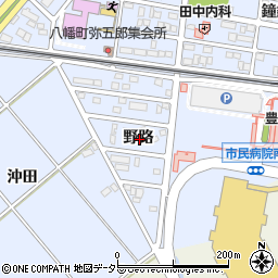 愛知県豊川市八幡町野路周辺の地図