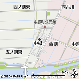 愛知県西尾市中根町中根48周辺の地図