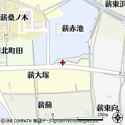 京都府京田辺市薪大塚70周辺の地図