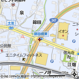 錦田橋東周辺の地図