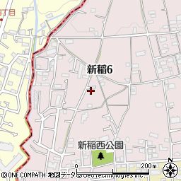 大阪府箕面市新稲6丁目10周辺の地図