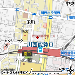 株式会社三洋旅行　川西営業所周辺の地図