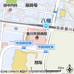 Cafe de CRIE HOPITAL 豊川市民病院周辺の地図