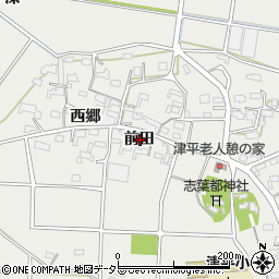 愛知県西尾市吉良町津平前田周辺の地図