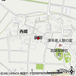 愛知県西尾市吉良町津平（前田）周辺の地図