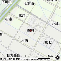 愛知県西尾市一色町開正西縄周辺の地図