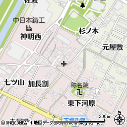 愛知県西尾市吉良町下横須賀西下河原周辺の地図