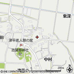 愛知県西尾市吉良町津平中谷周辺の地図
