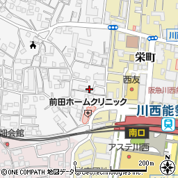 兵庫県川西市花屋敷1丁目3-9周辺の地図
