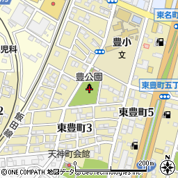 豊公園トイレ周辺の地図