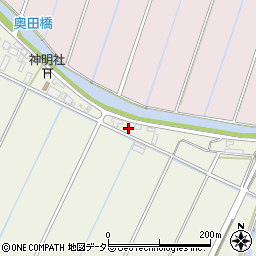 愛知県西尾市南奥田町周辺の地図