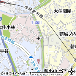 京都府京田辺市大住小林4周辺の地図