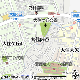 京都府京田辺市大住峠谷周辺の地図