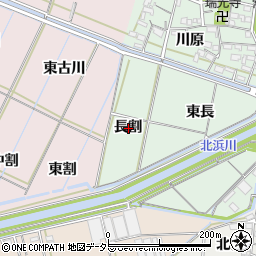 愛知県西尾市刈宿町長割周辺の地図