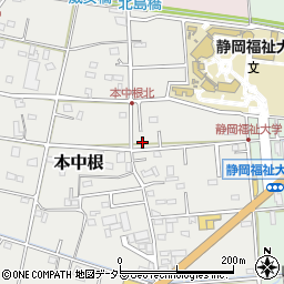 静岡県焼津市本中根496-3周辺の地図