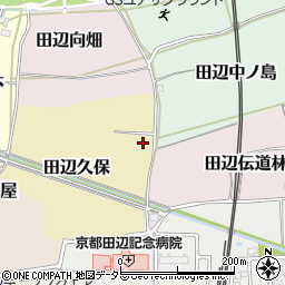 京都府京田辺市田辺久保46周辺の地図