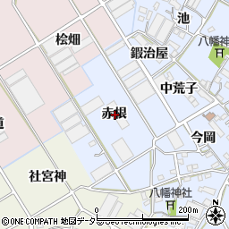 愛知県豊川市二葉町赤根周辺の地図