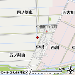 愛知県西尾市中根町中根33周辺の地図